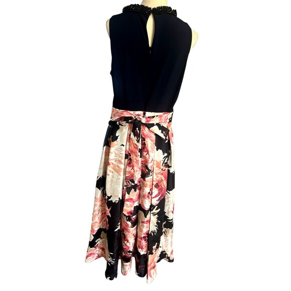 SLYN Women's 14 Beaded Bow Collar Hi Lo Sleeveless Pink  Blue Formal Dress - Picture 10 of 15